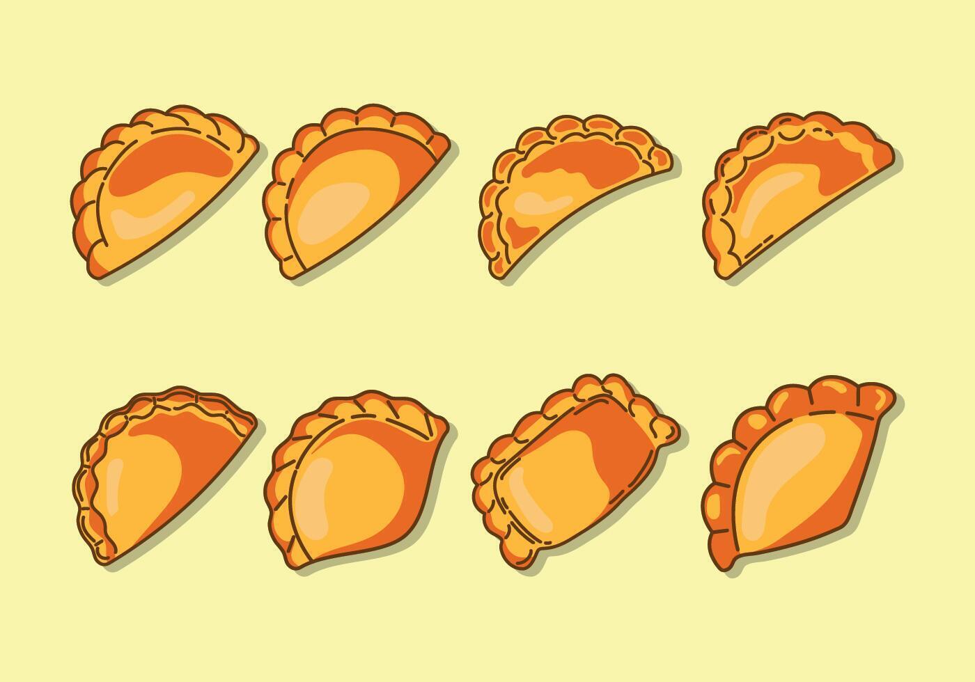 Empanadas Pictogrammen vector