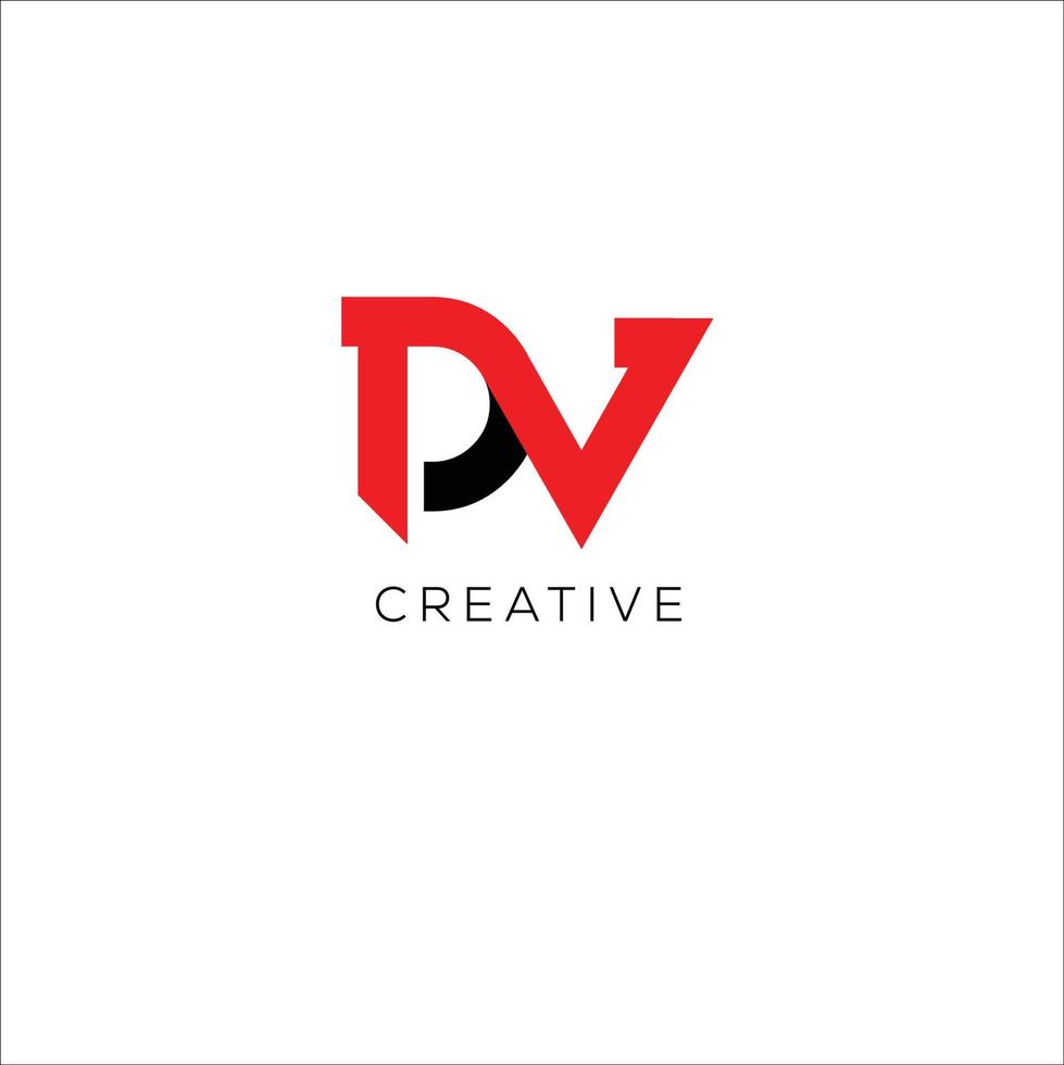 dv eerste logo ontwerp vector