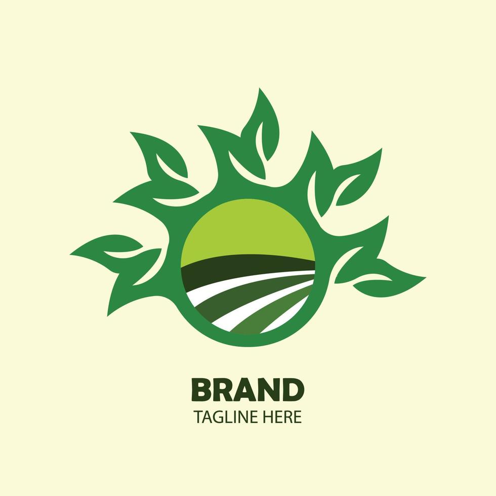 illustratie van boerderij tuin icoon logo vector