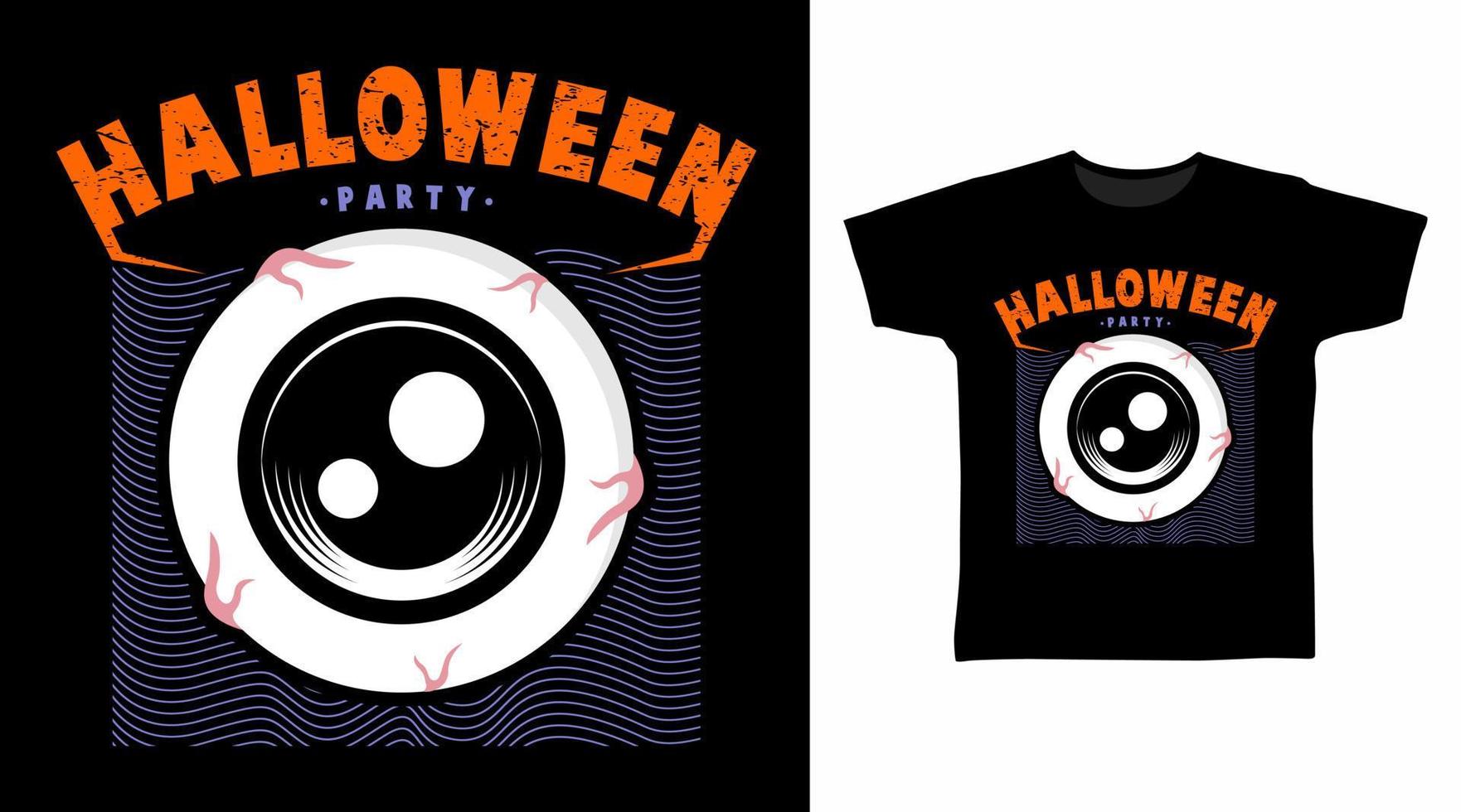 halloween oog t overhemd ontwerp vector