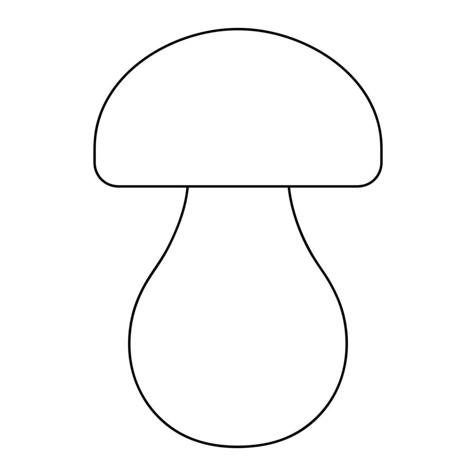 paddestoel. een fantastisch boletus met een afgeronde hoed. bijeenkomst de zomer oogst. seizoensgebonden Product. vector