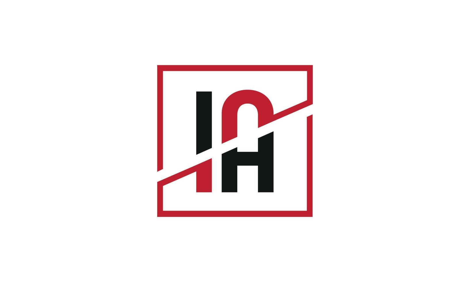 IA logo ontwerp. eerste IA brief logo monogram ontwerp in zwart en rood kleur met plein vorm geven aan. pro vector