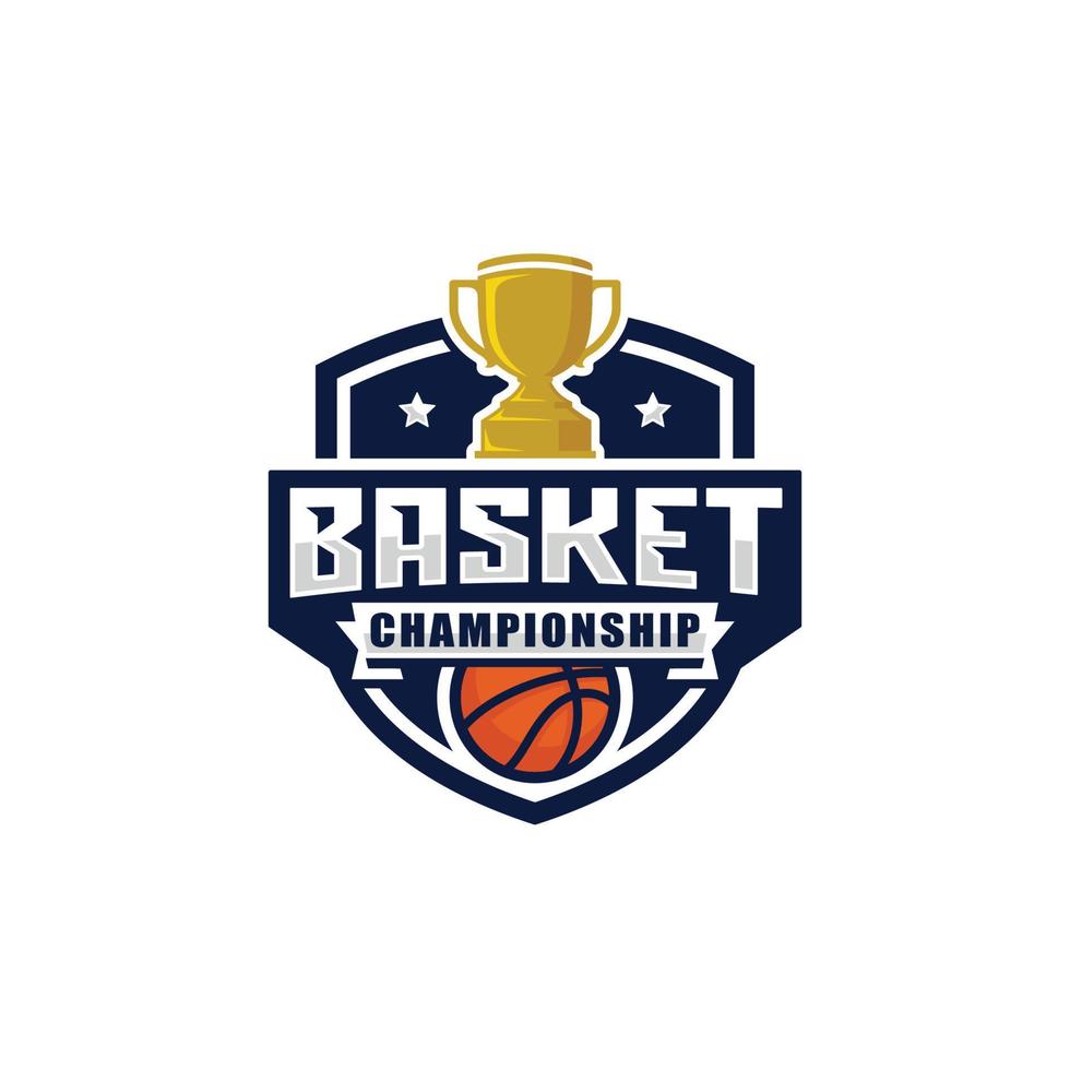 basketbal kampioenschap logo ontwerp vector