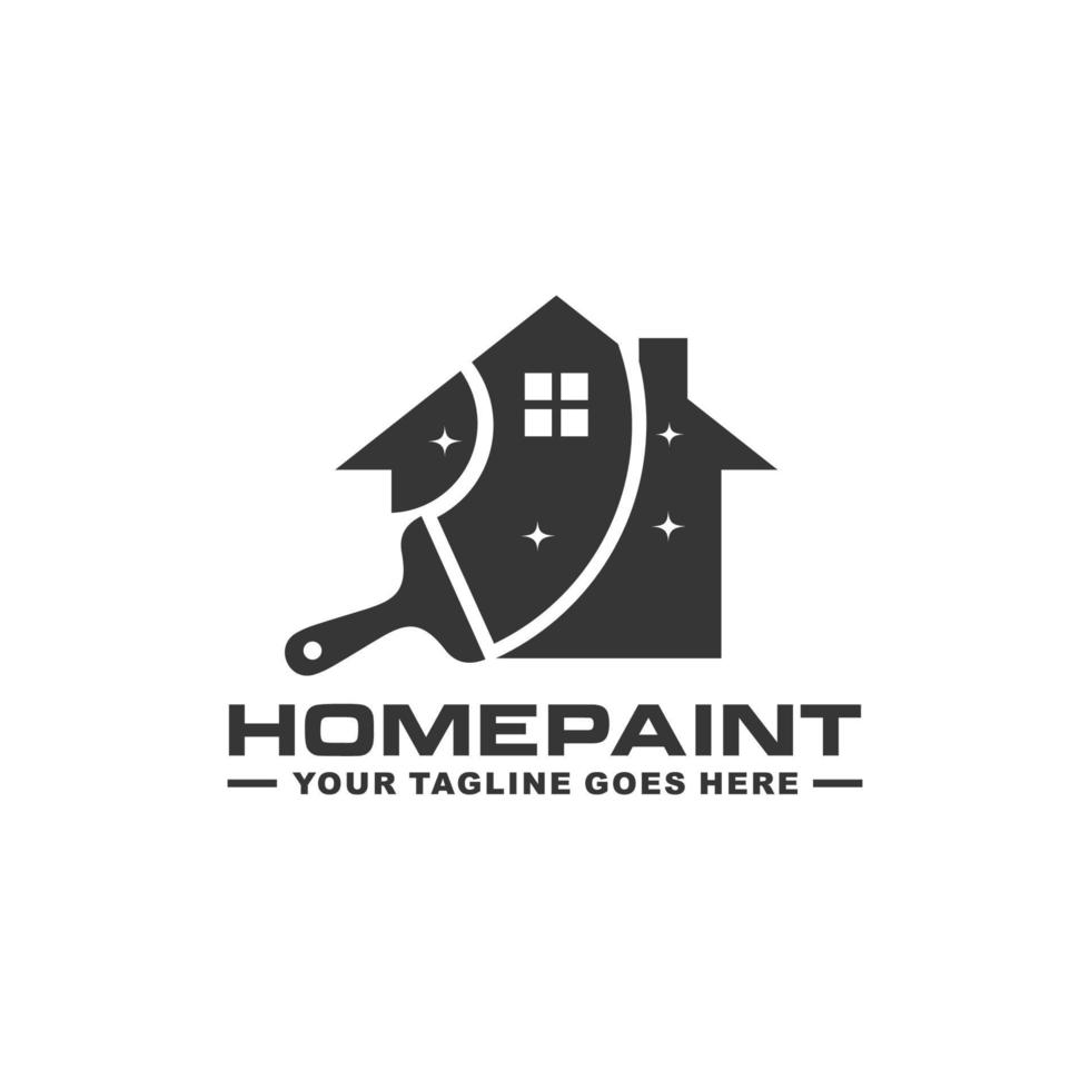 huis schilderij logo ontwerp vector