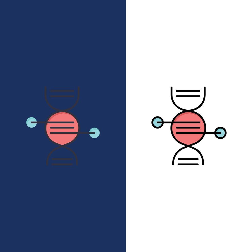 gezondheidszorg medisch bot pictogrammen vlak en lijn gevulde icoon reeks vector blauw achtergrond