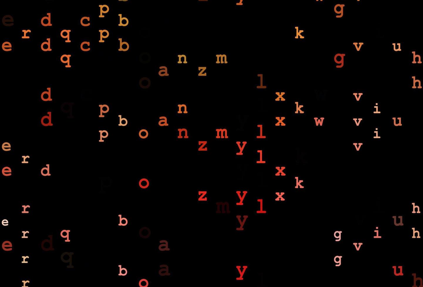 donkergroene, rode vectortextuur met abc-tekens. vector