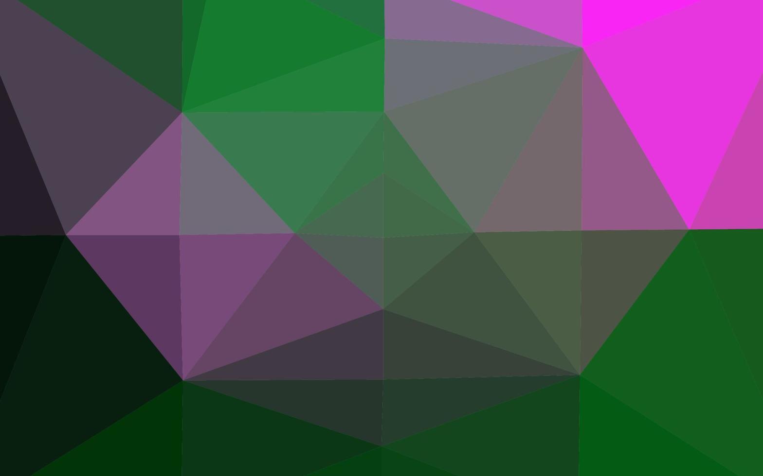 donker roze, groen vector driehoek mozaïek- omslag.