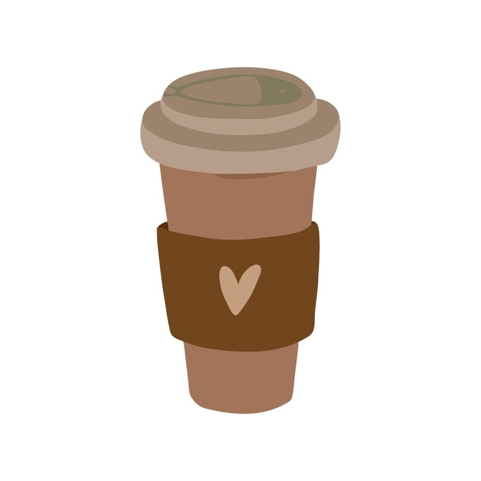 een kop van koffie naar Gaan. vector illustratie