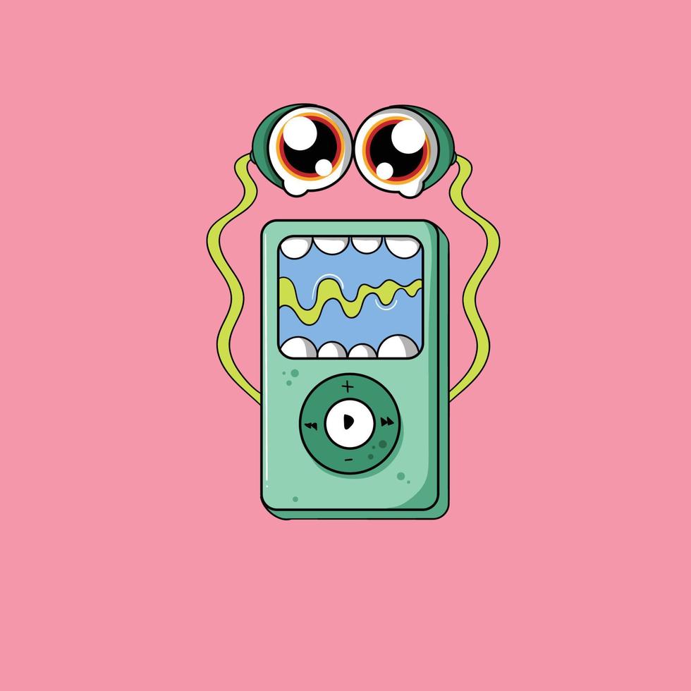 ipod schattig monster vector