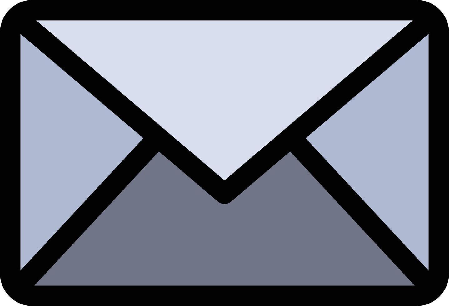 e-mail mail bericht sms vlak kleur icoon vector icoon banier sjabloon