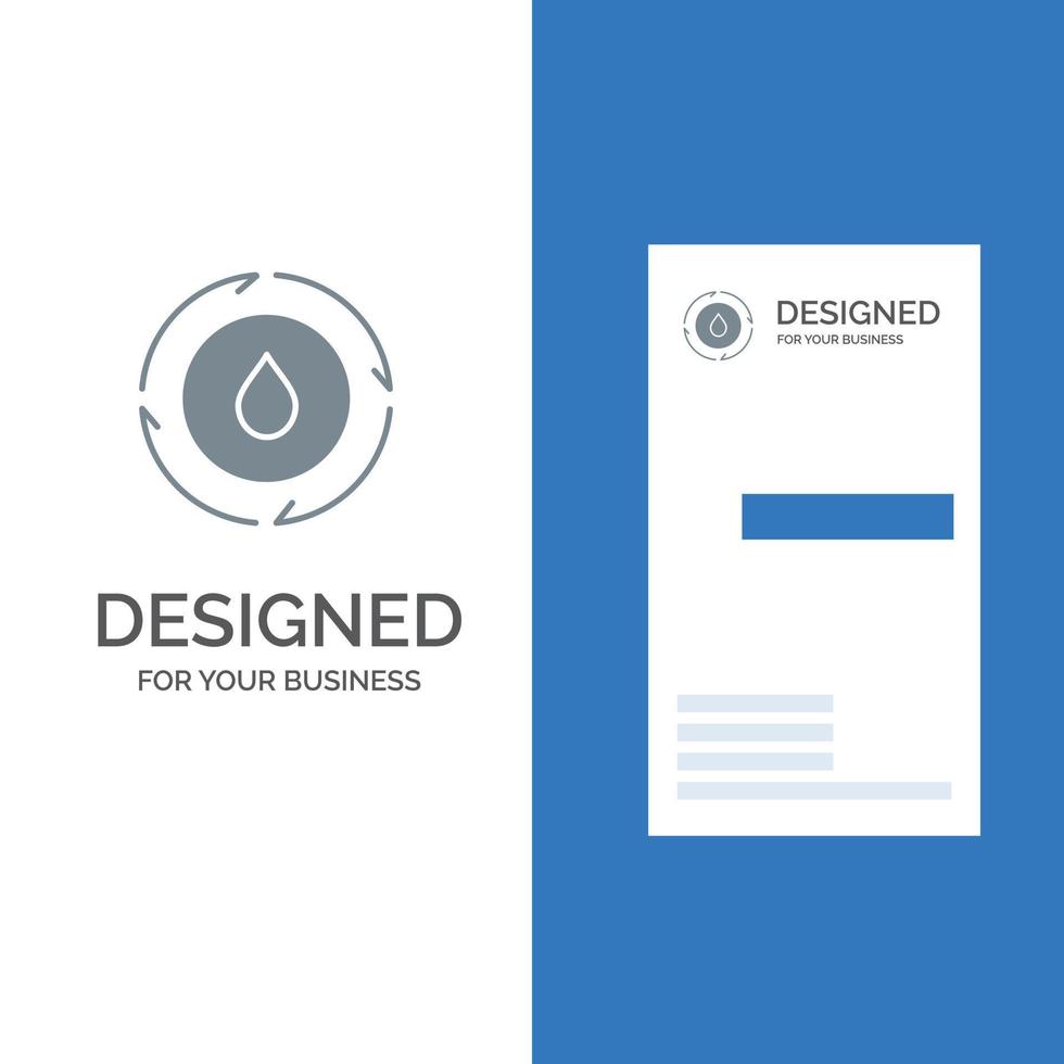energie water macht natuur grijs logo ontwerp en bedrijf kaart sjabloon vector