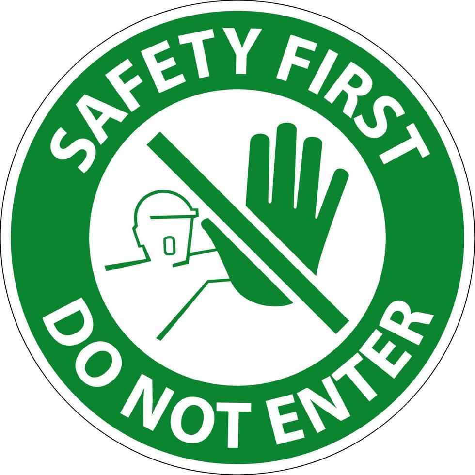 veiligheid eerste Doen niet invoeren geautoriseerd personeel enkel en alleen teken vector