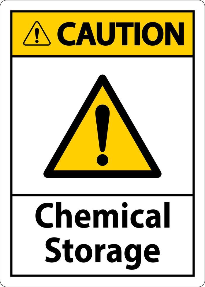 voorzichtigheid chemische opslag symbool teken op witte achtergrond vector