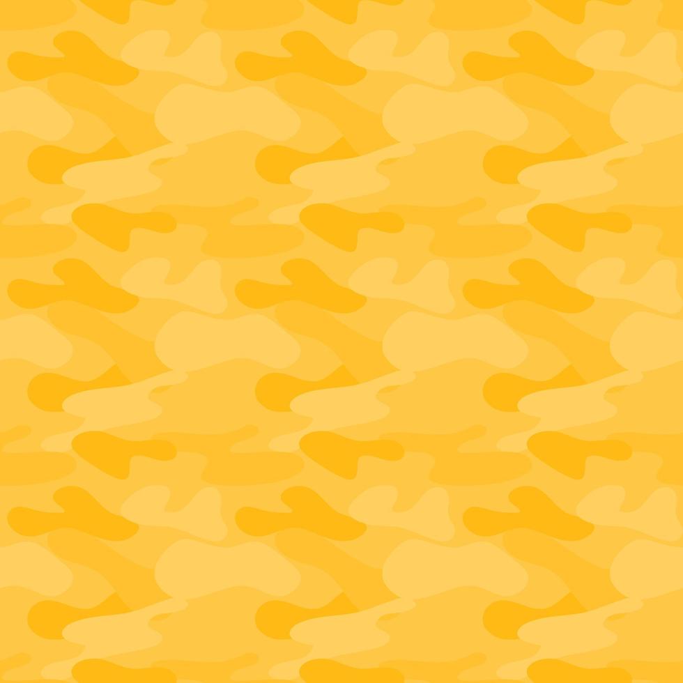 mode camouflage patroon, helder oranje en geel kleur, vlak naadloos patroon. vector