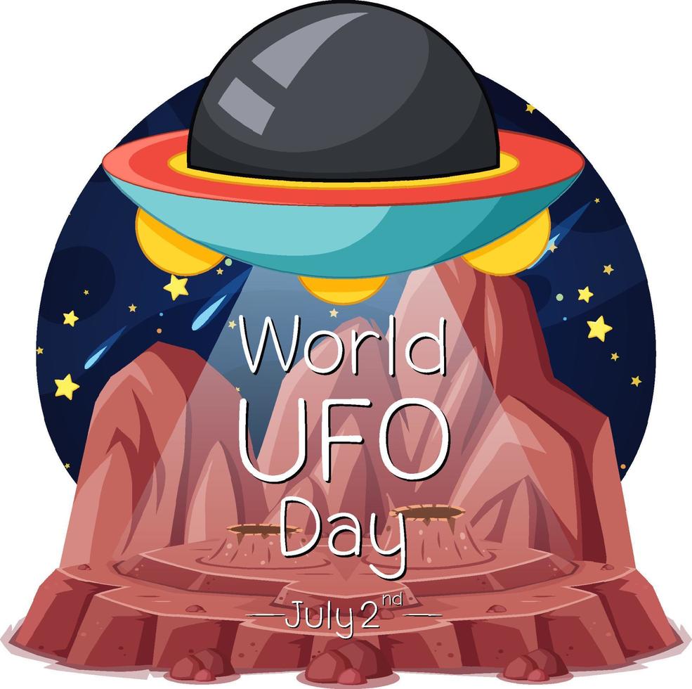 wereld ufo dag posterontwerp vector