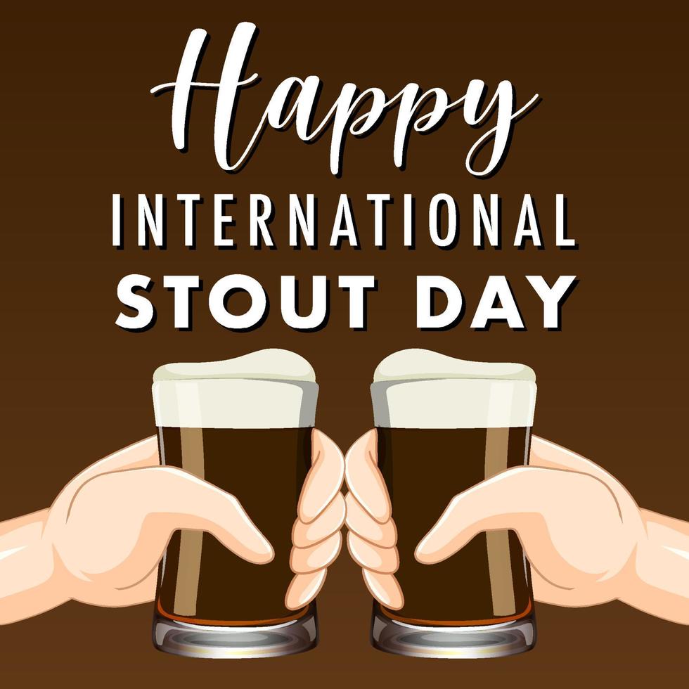 Internationale stout dag banier ontwerp vector