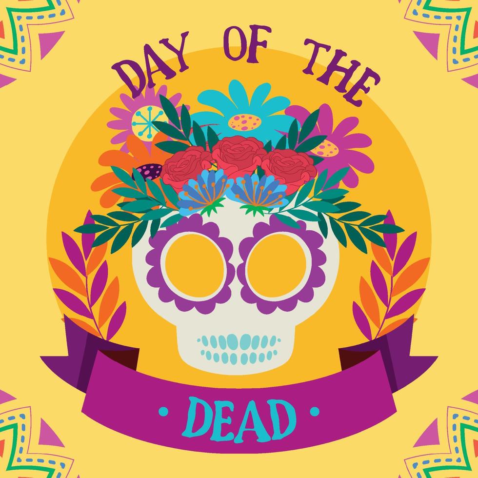 dag van de dood poster ontwerp vector