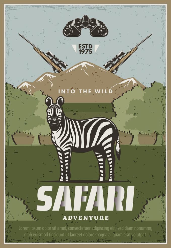 safari avontuur vector poster