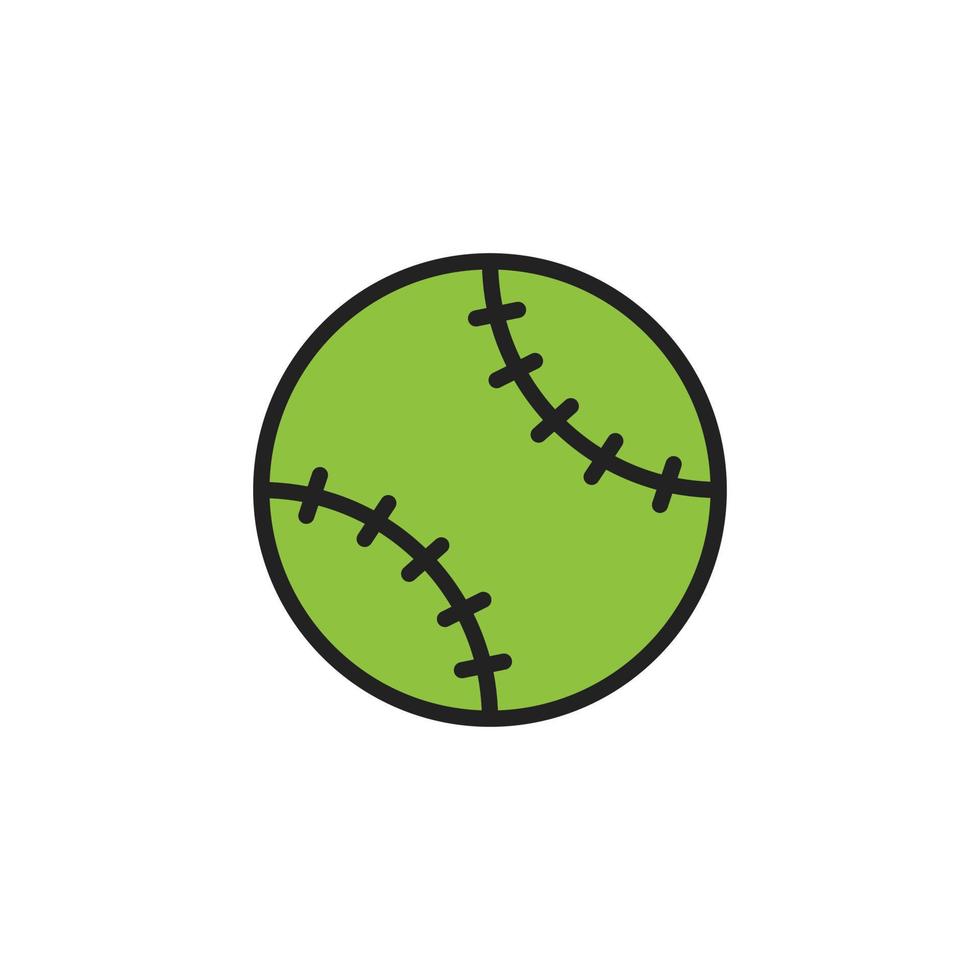 kleurrijk basketbal of softbal icoon vector logo symbool sjabloon