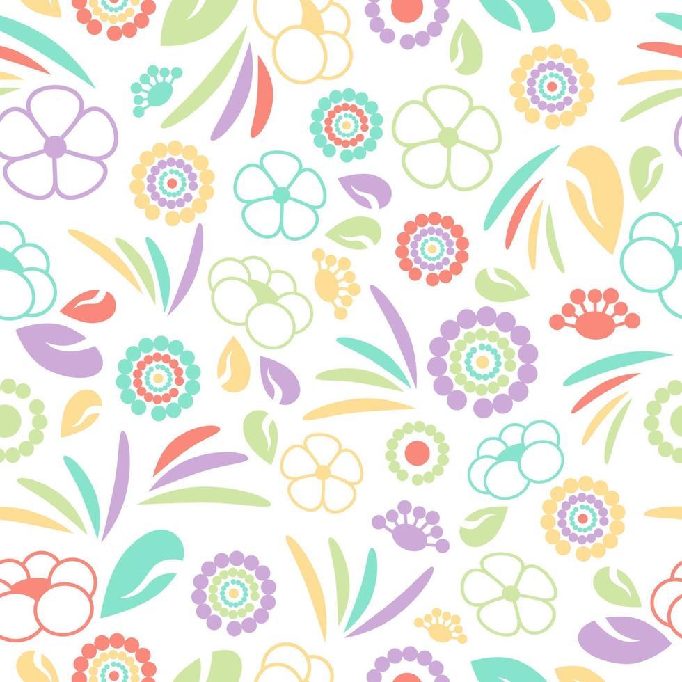 abstract naadloos achtergrond bloemen pastel patronen, vector illustratie.