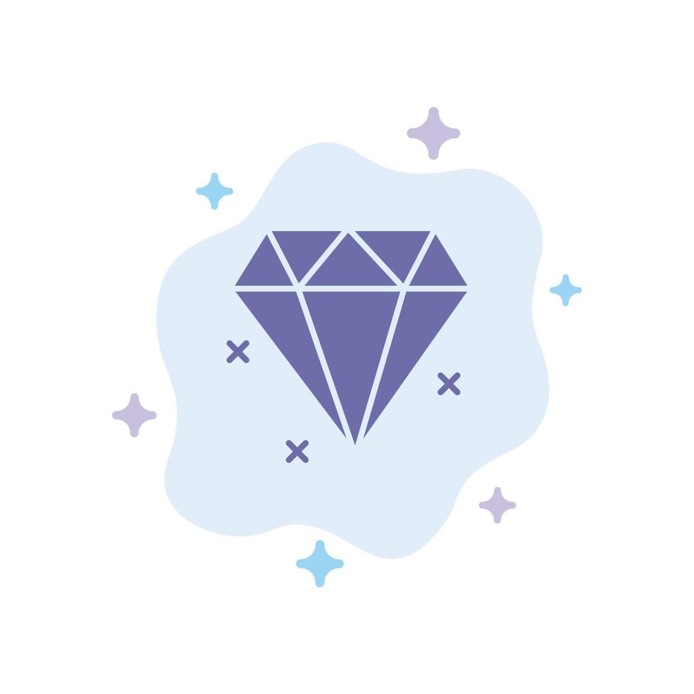 diamant sieraden blauw icoon Aan abstract wolk achtergrond vector