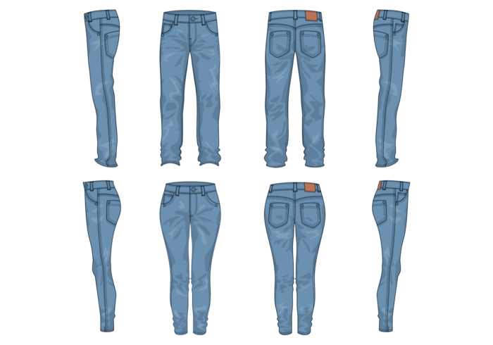 Blauwe Jeans Vector