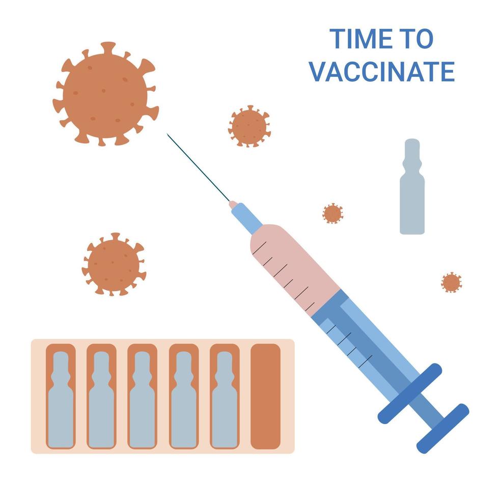 vaccin flesjes. flesjes en injectiespuit met geneesmiddelen vector tekening. hand getekend geneeskunde ampullen voor injectie. strijd tegen virussen.