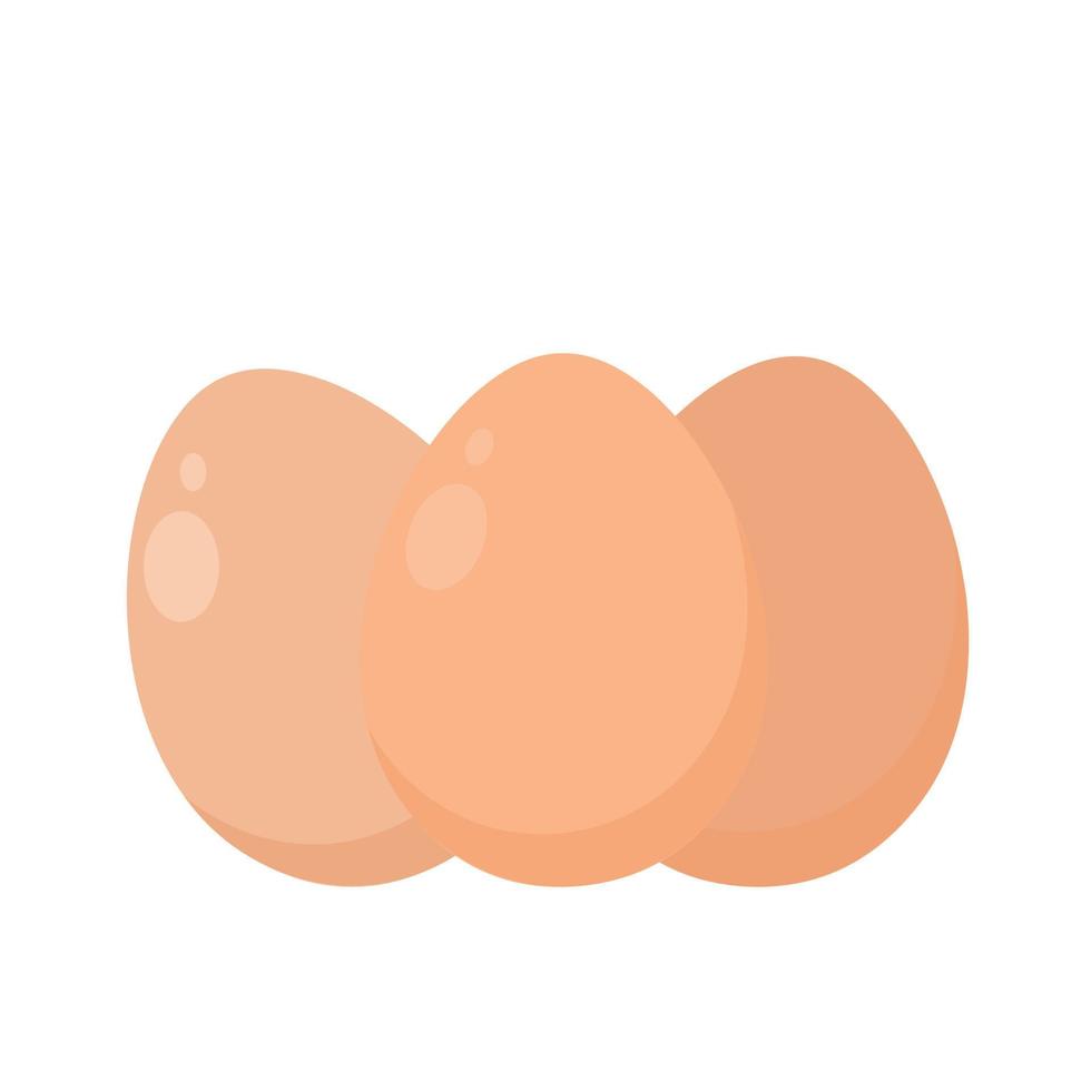 reeks van eieren in een vlak stijl. vector illustratie in een vlak stijl