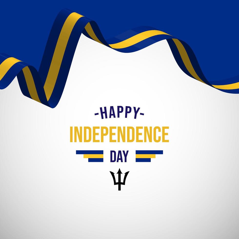 Barbados onafhankelijkheid dag viering vector ontwerp sjabloon