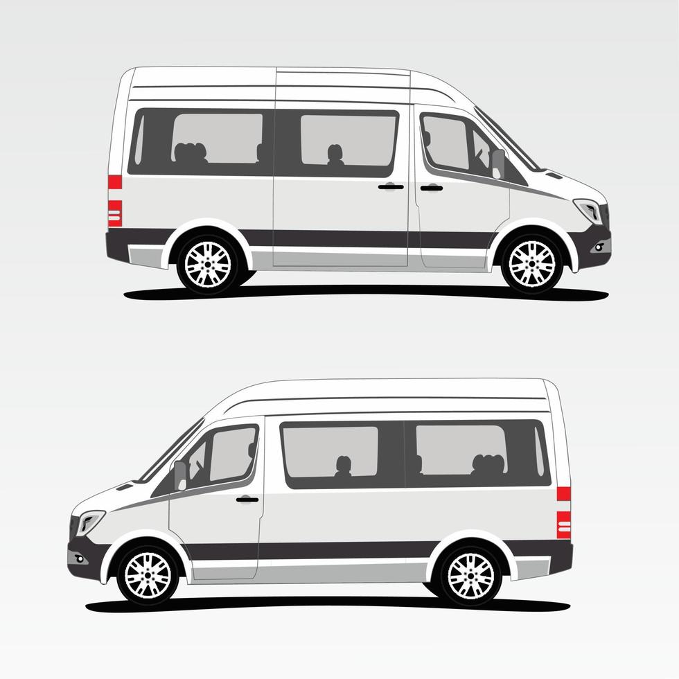 wit reclame lading busje illustratie vector. vector