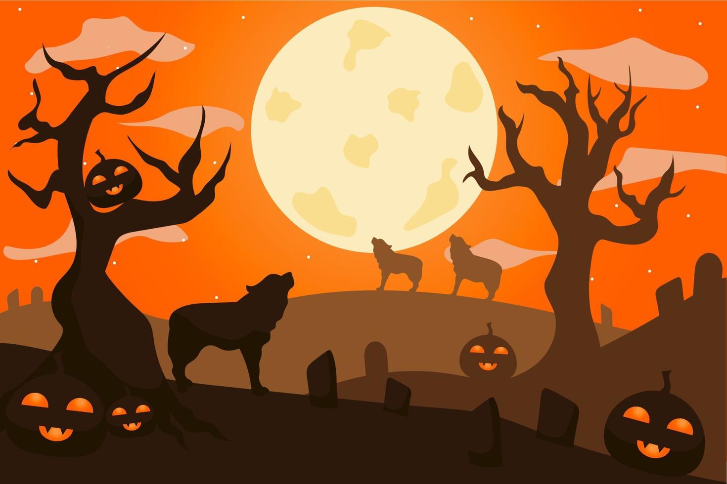 halloween nacht gevoel vector