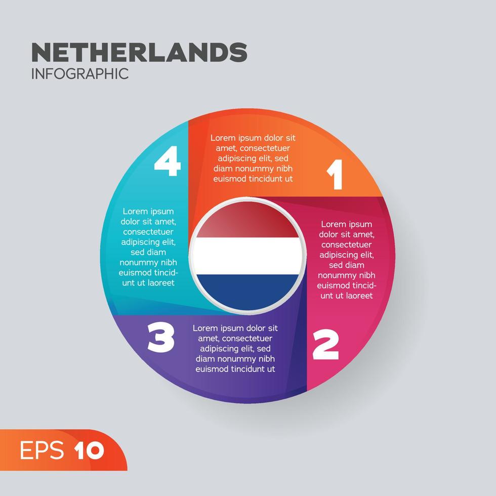 Nederland infographic element vector