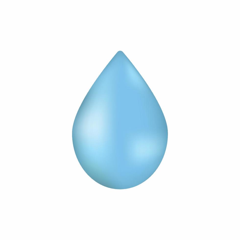 water druppeltje symbool 3d geven vector