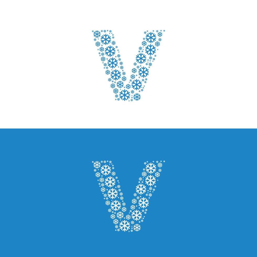 sneeuw verkoudheid brief een logo vector