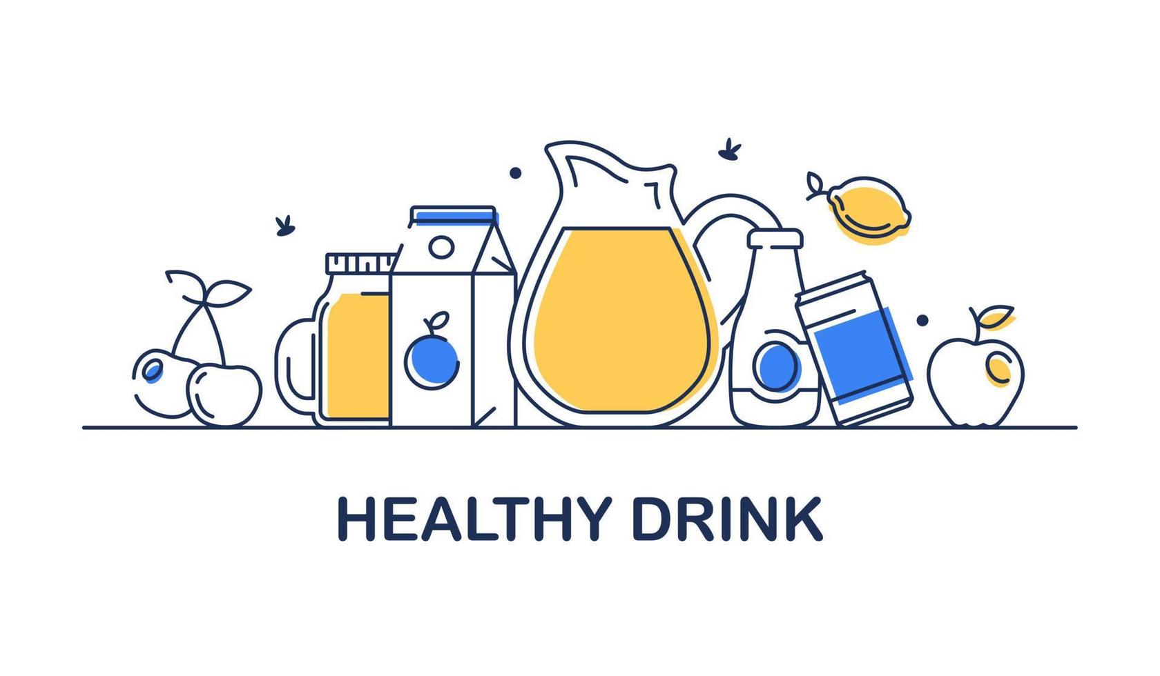 gezond drinken, plat ontwerp icoon vector illustratie