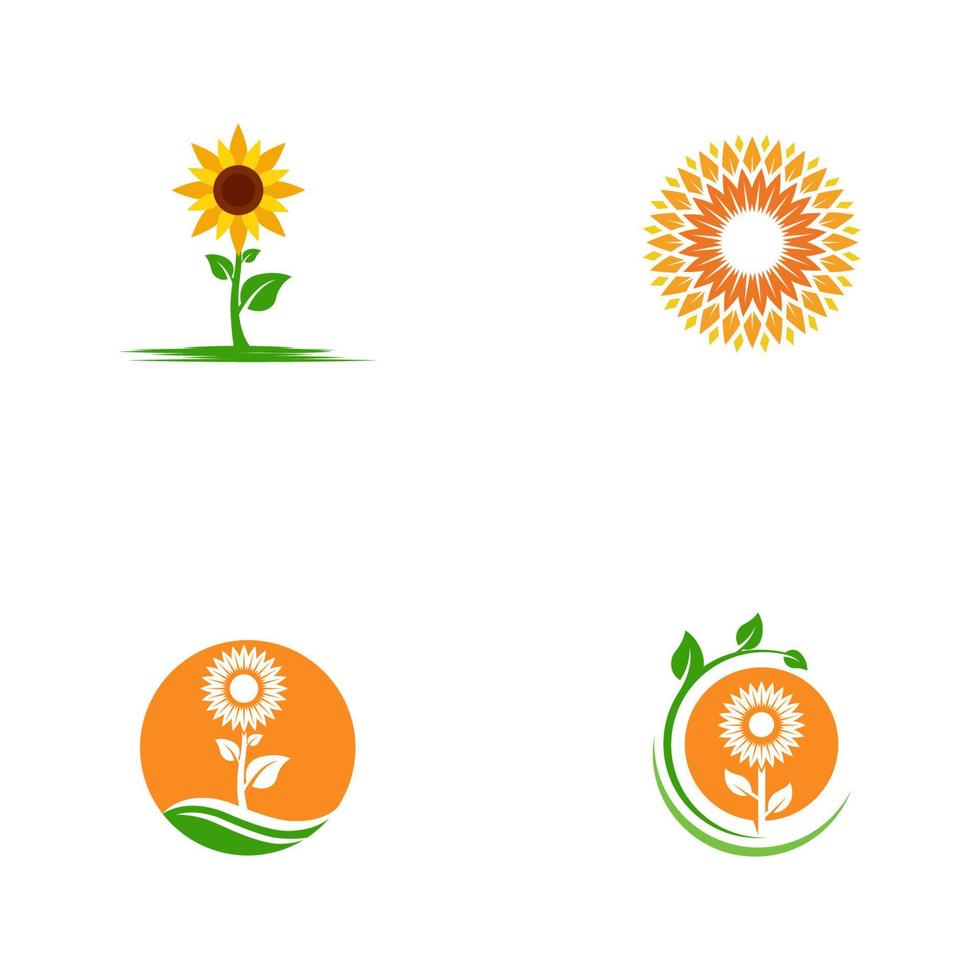 zonnebloem vector icoon ontwerp