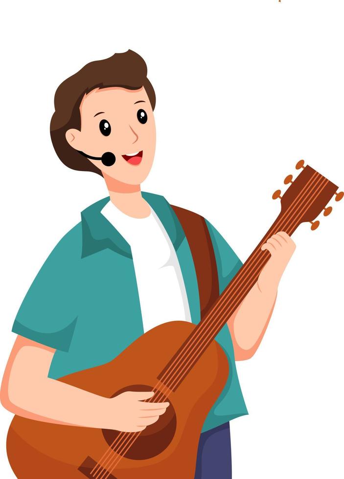 gitarist beroep karakter ontwerp illustratie vector