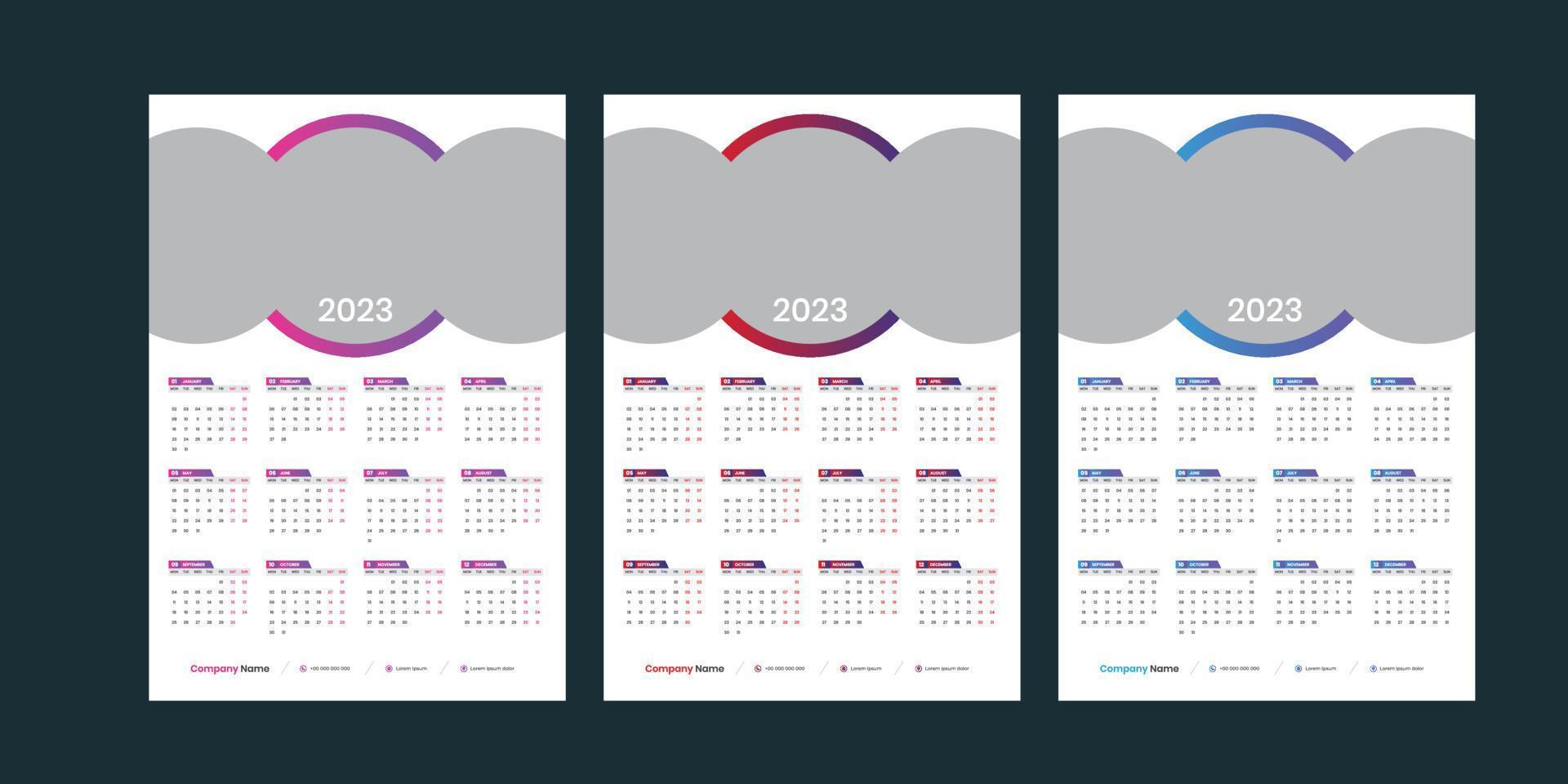 wandkalender 2023 vector