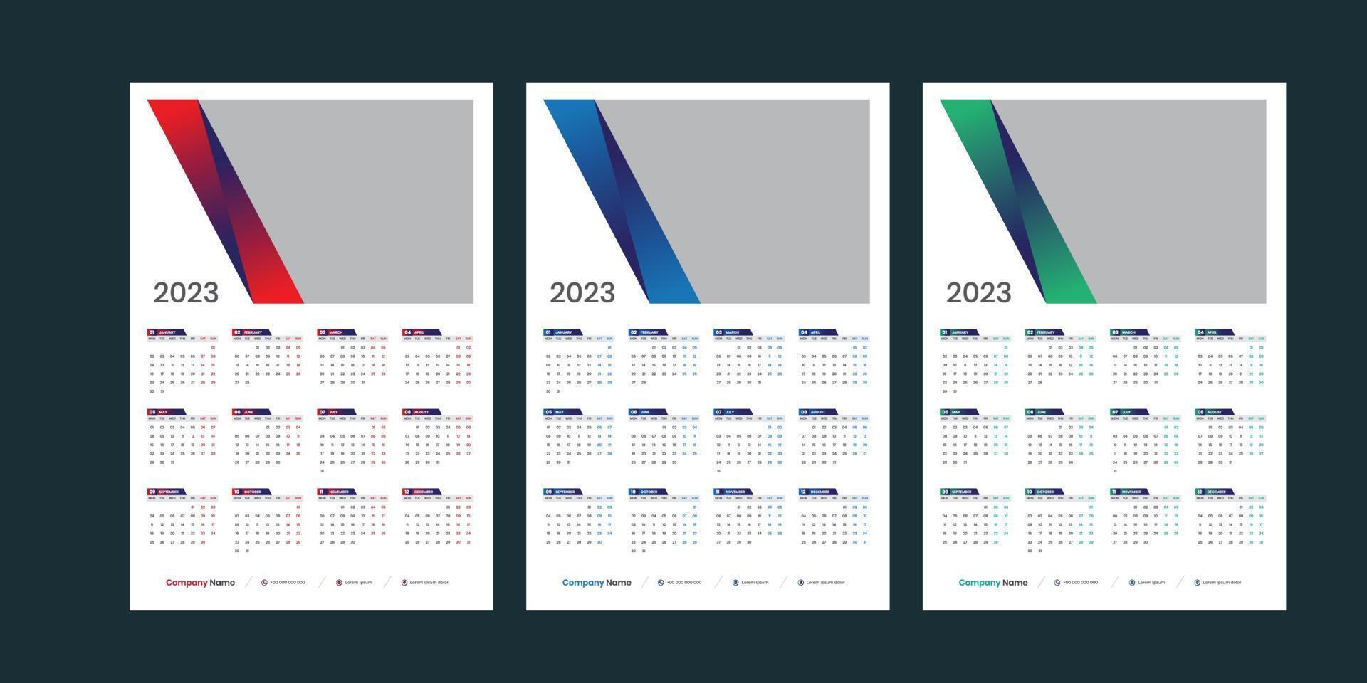 wandkalender 2023 vector