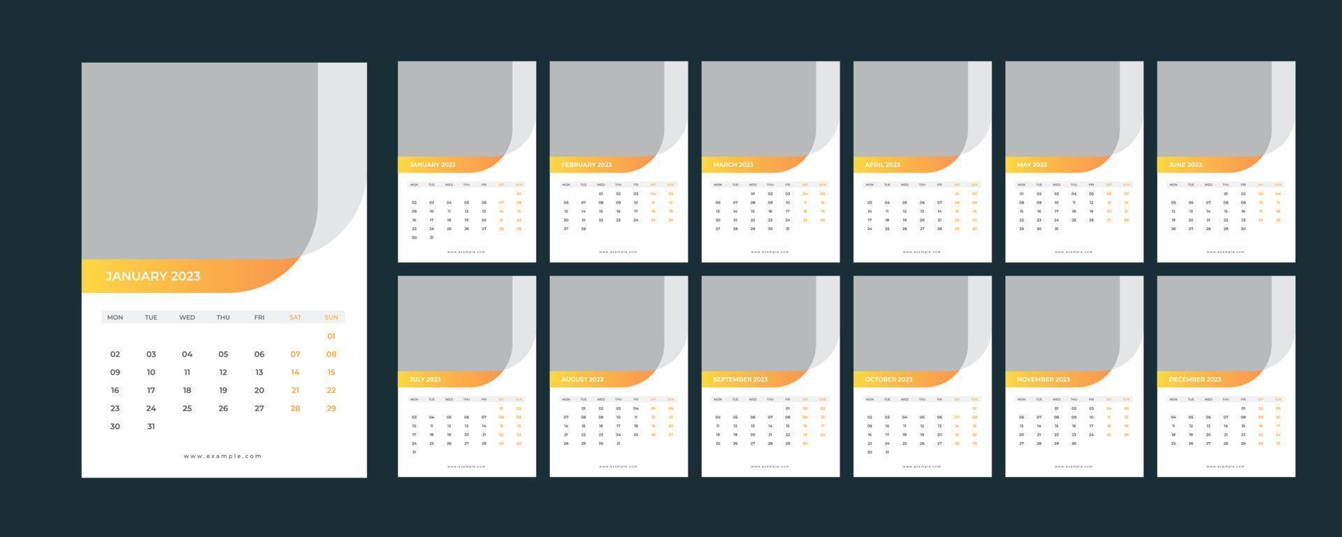 muur kalender 2023. vector