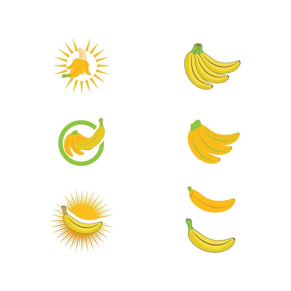 banaan icoon sjabloon vector illustratie