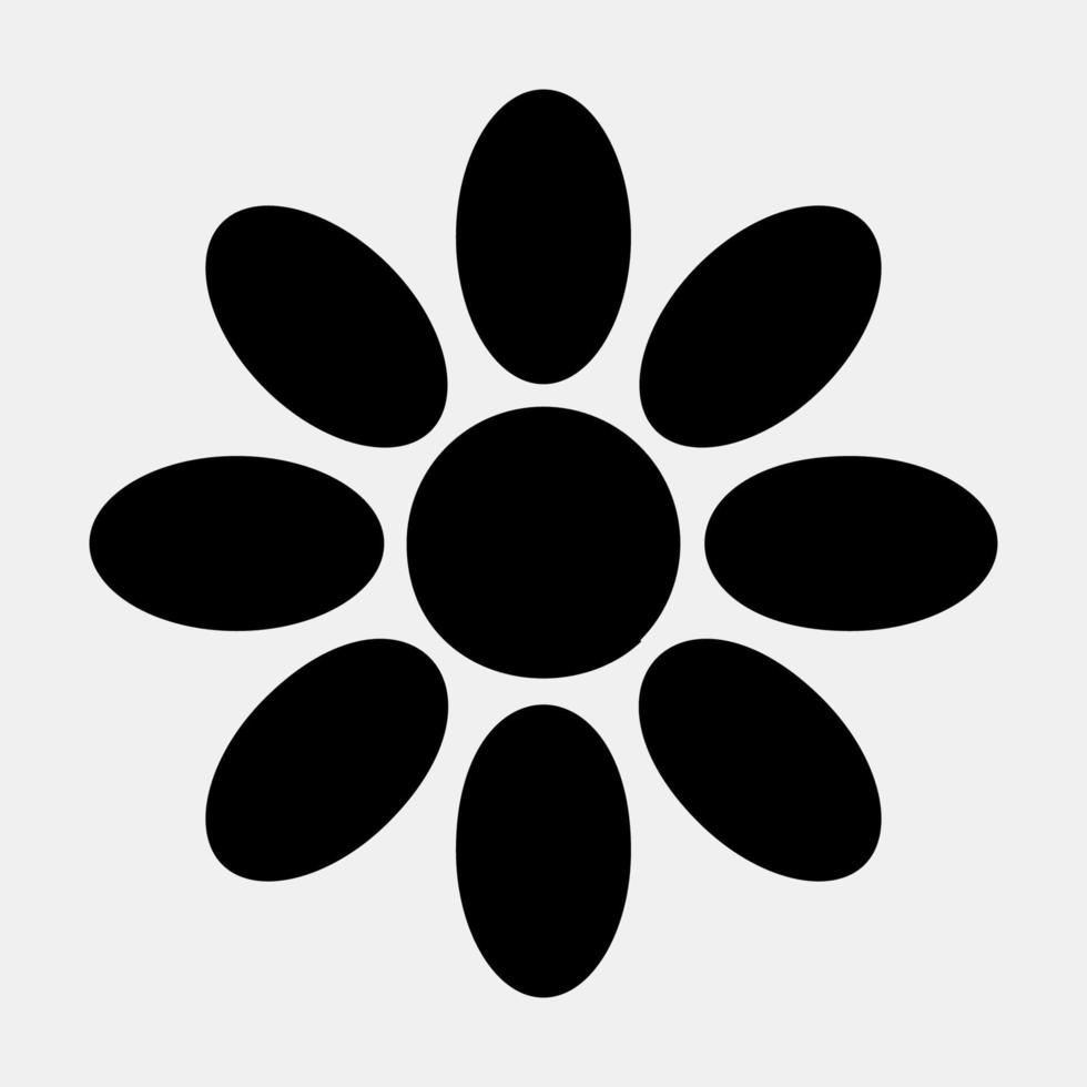 icoon goudsbloemen bloem. dag van de dood viering elementen. pictogrammen in glyph stijl. mooi zo voor afdrukken, affiches, logo, partij decoratie, groet kaart, enz. vector