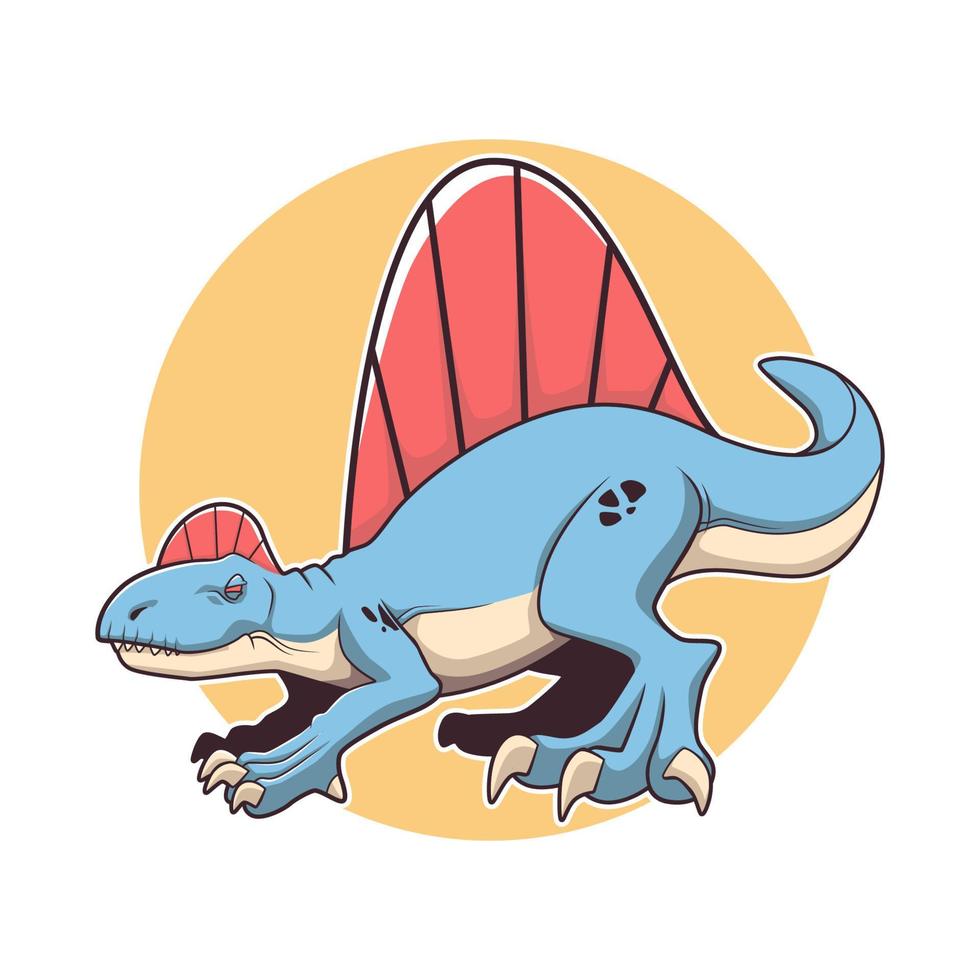 dimetrodon illustratie vector tekenfilm ontwerp