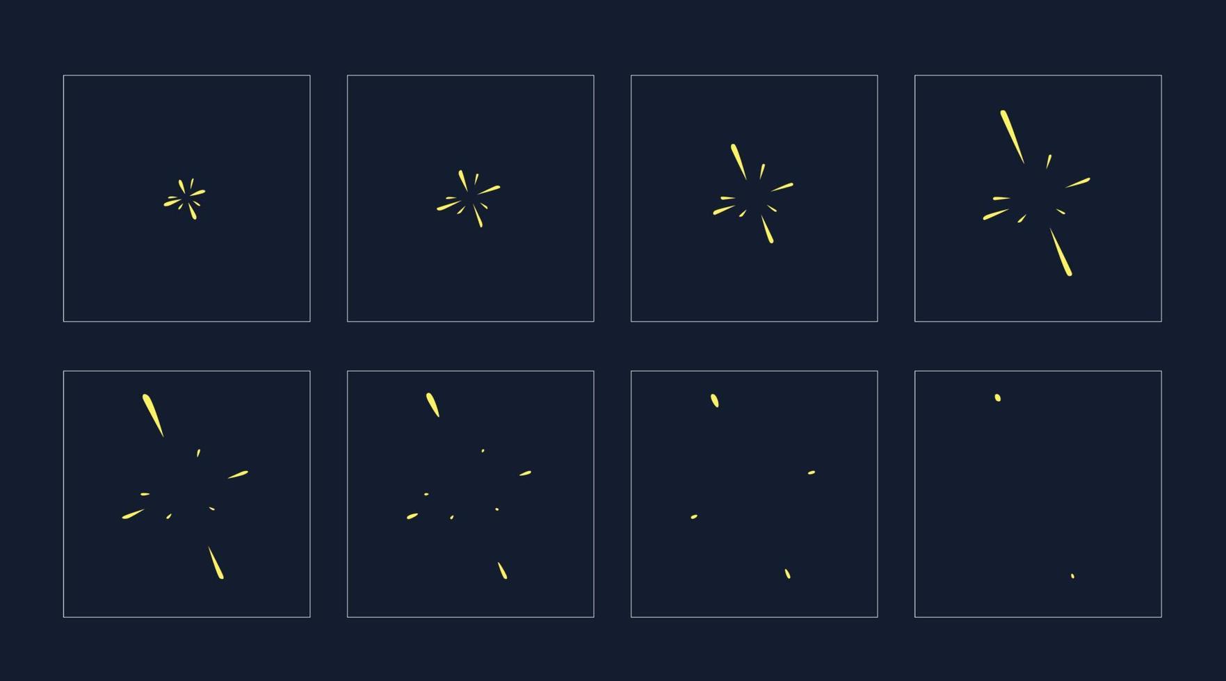 schijnen effect sprite, ontploffing fx spel volgorde vector