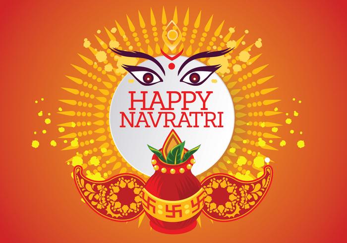 Creatieve Vector voor Shubh Navratri of Durga Puja