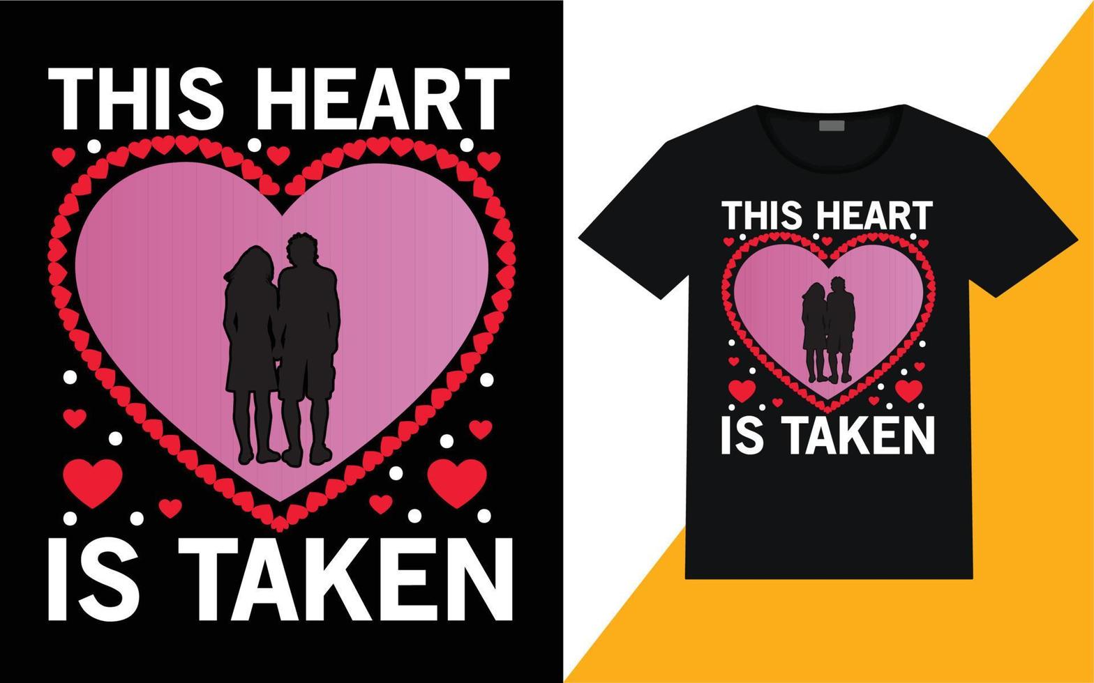 Valentijn dag t-shirt ontwerp vector