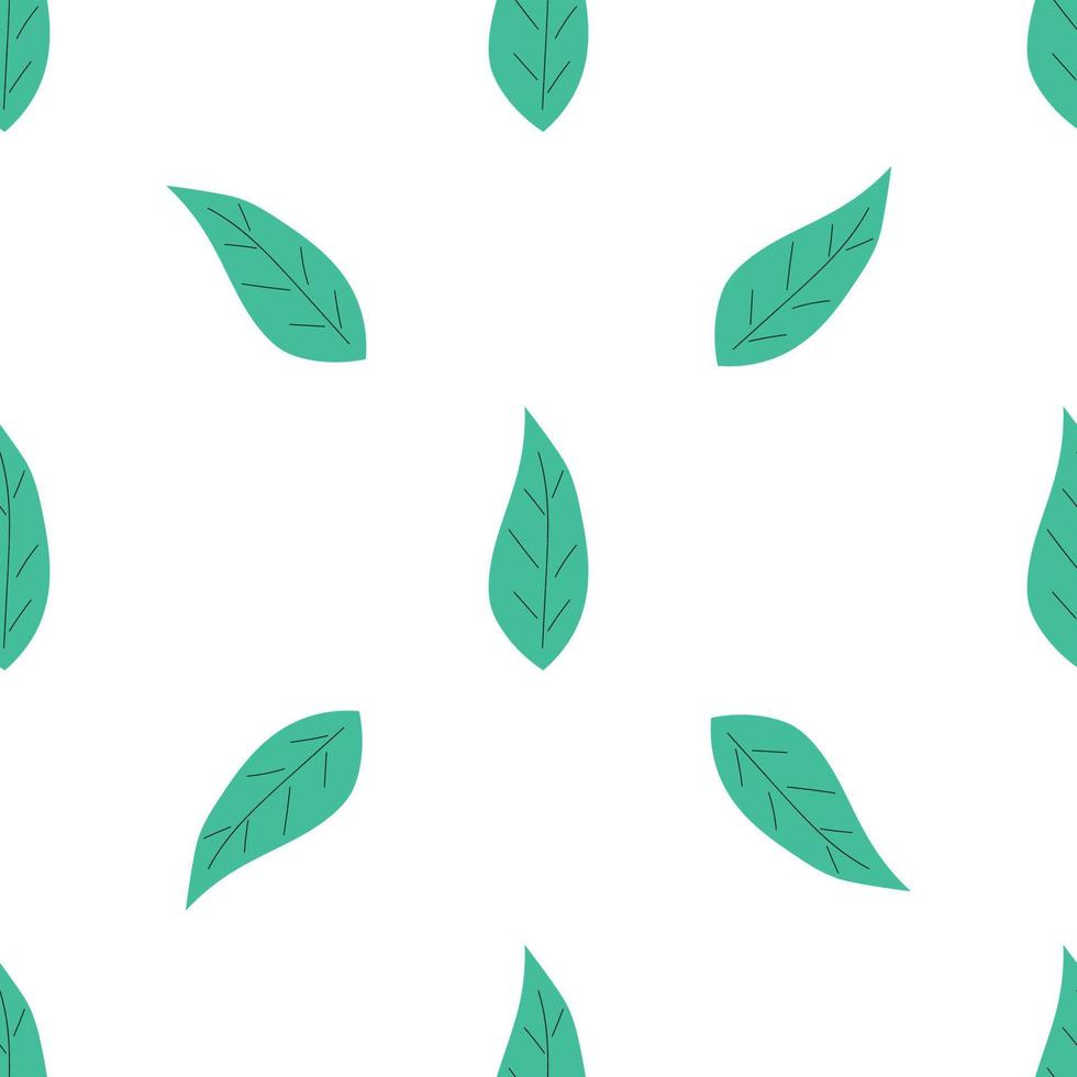 bladeren naadloze patroon. vector hand getekend botanische illustratie. mooie scandi-stijl voor stof, textiel, behang. digitaal papier op witte achtergrond