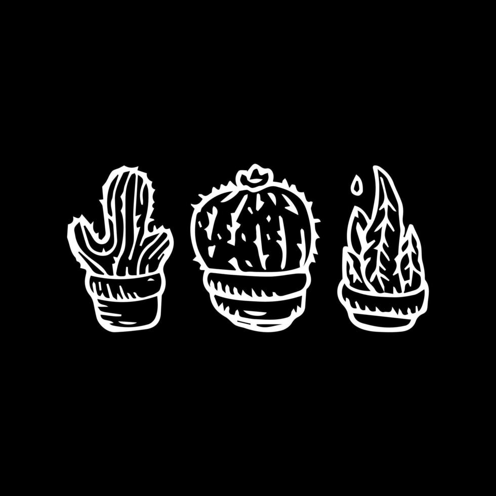 cactus tekening reeks vector illustratie