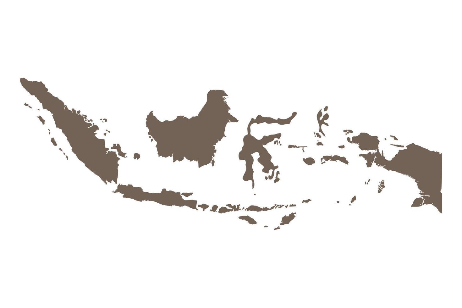 vectorillustratie van de zwarte kaart van indonesië op een witte achtergrond vector