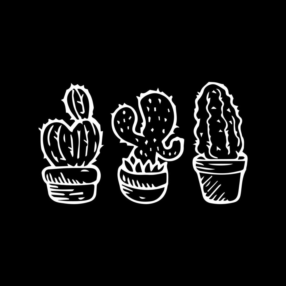 cactus tekening reeks vector illustratie